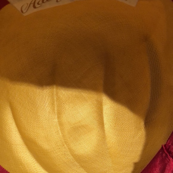 Vintage fine straw Aldolfo Realites gold hat - Picture 8 of 9